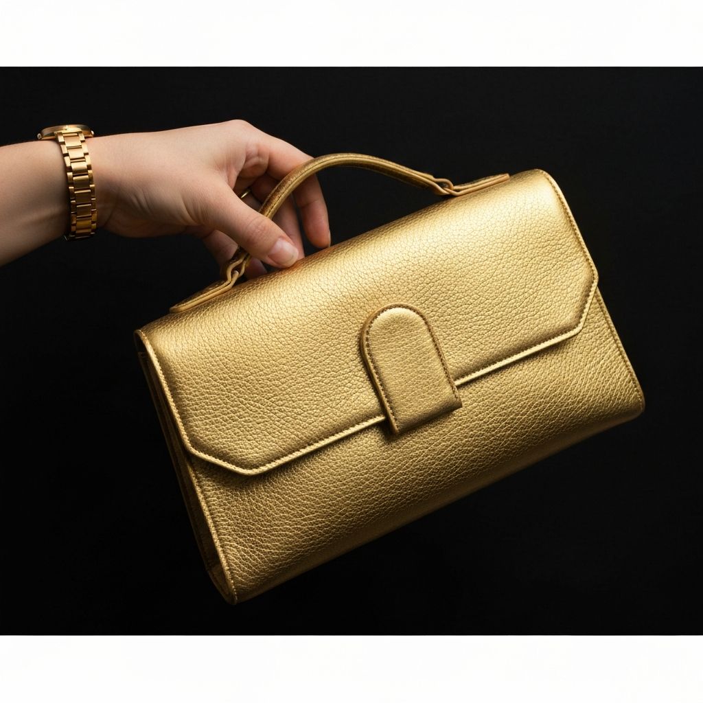 Sac Clutch Doré