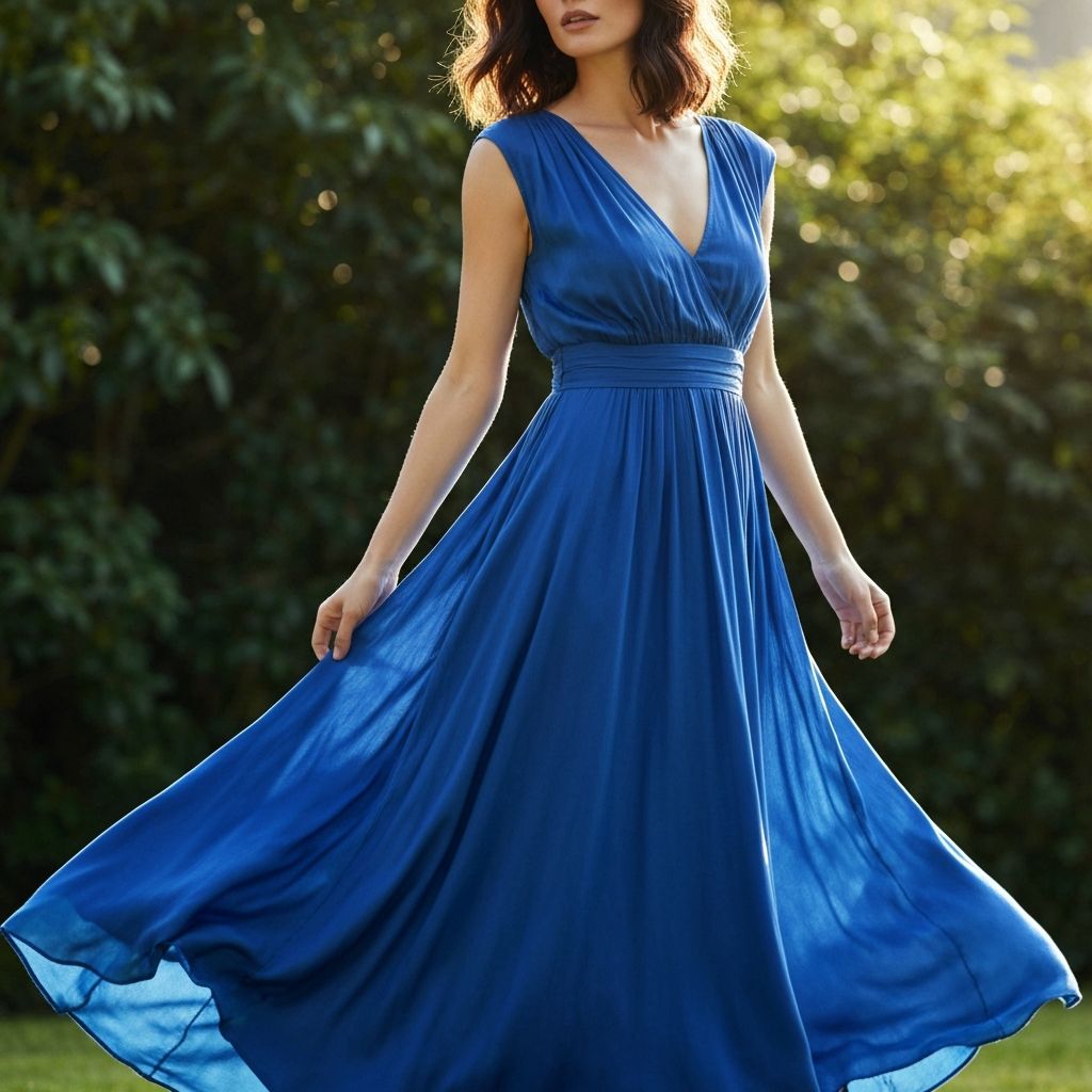 Robe Longue Bleue
